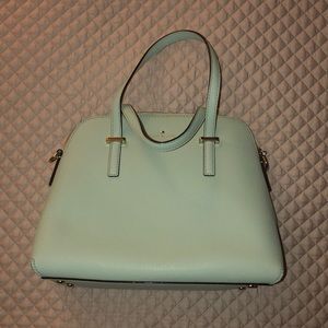 Kate spade mint green satchel with strap